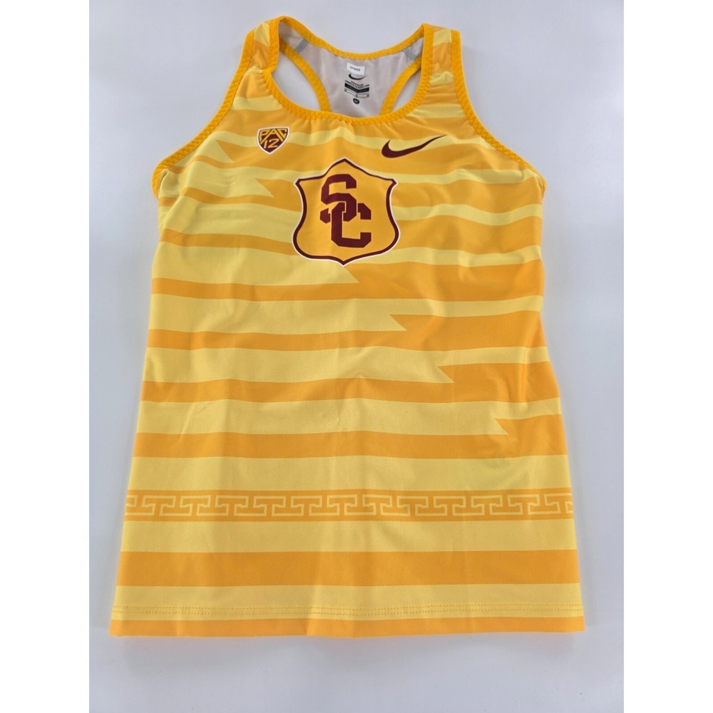 Nike USC Trojans Track & Field Team Issued PAC-12 Womens Shirt SZ S Made In USA